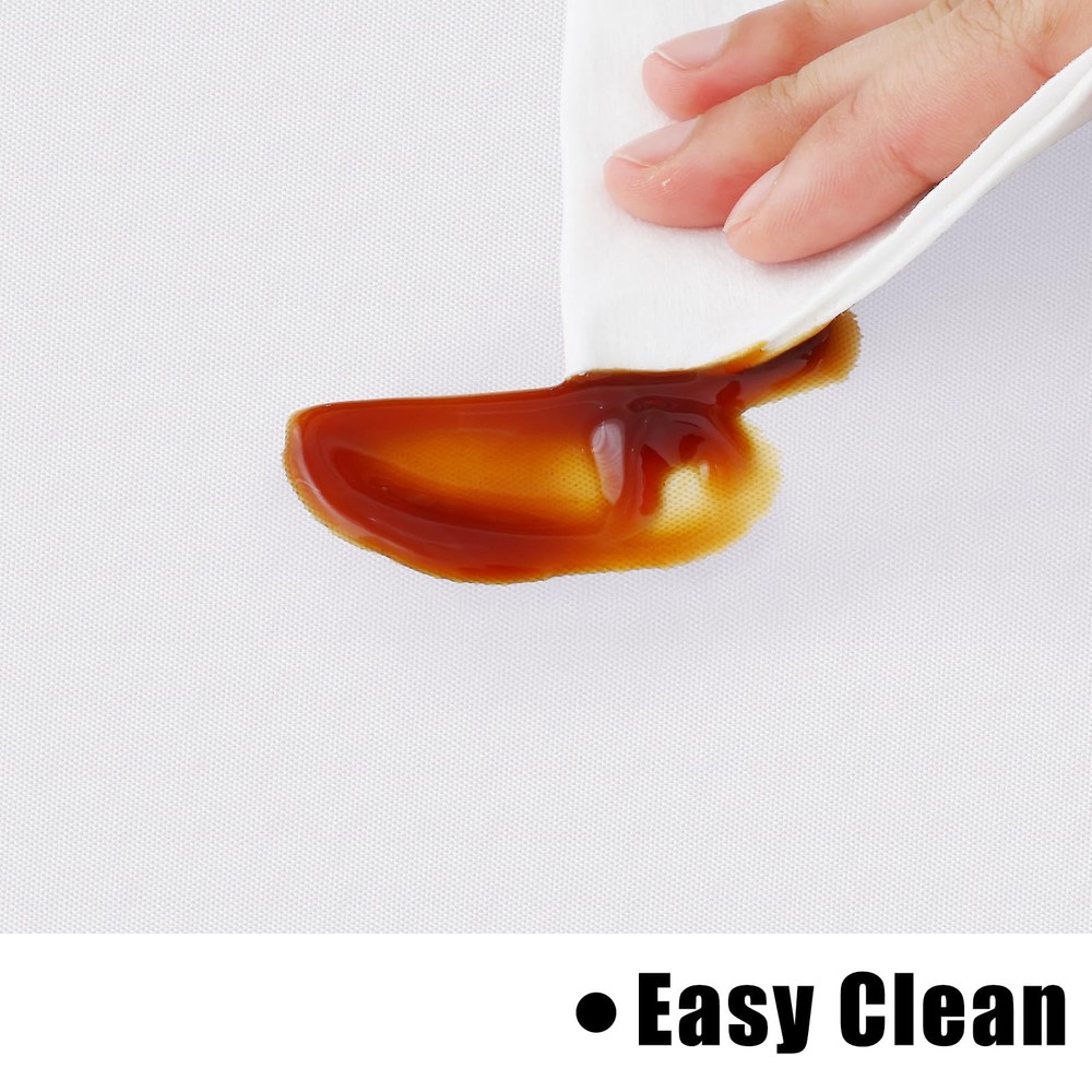 homing 2 Pack Rectangle Vinyl Tablecloth, 84" x 60" (Rectangular), White