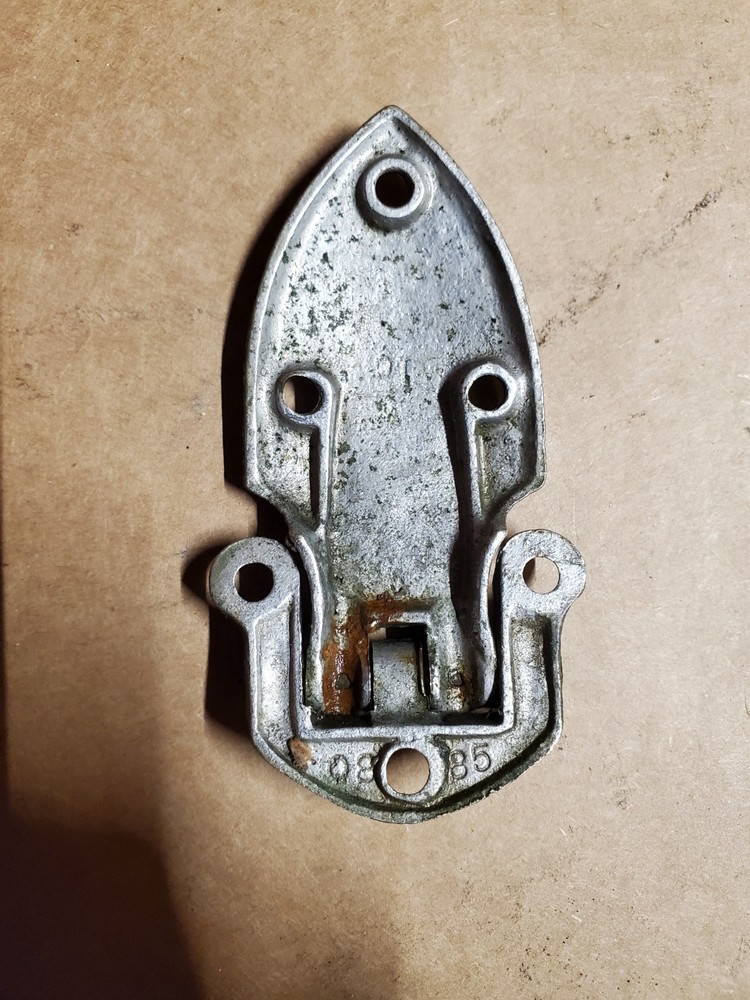 Antique Nickle Finished Brass Ice Box Hinge Offset