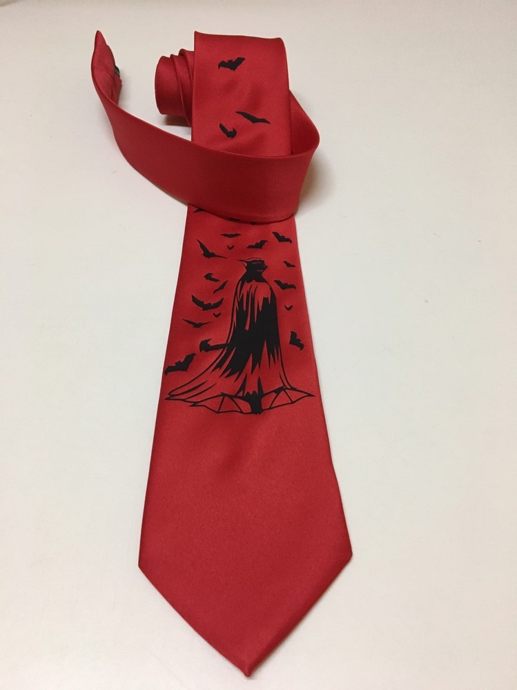 Bats Red Necktie, Cool and Unique