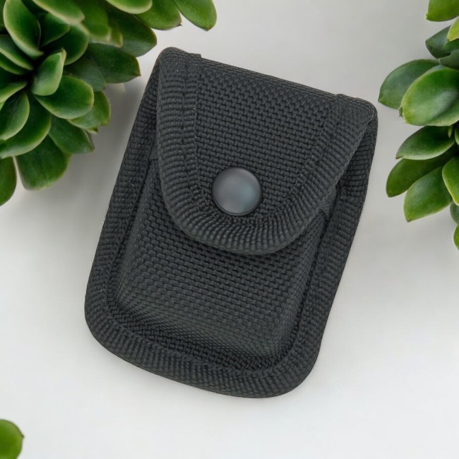 Lighter Case | Black Nylon Belt Loop Sheath with Snap Closure