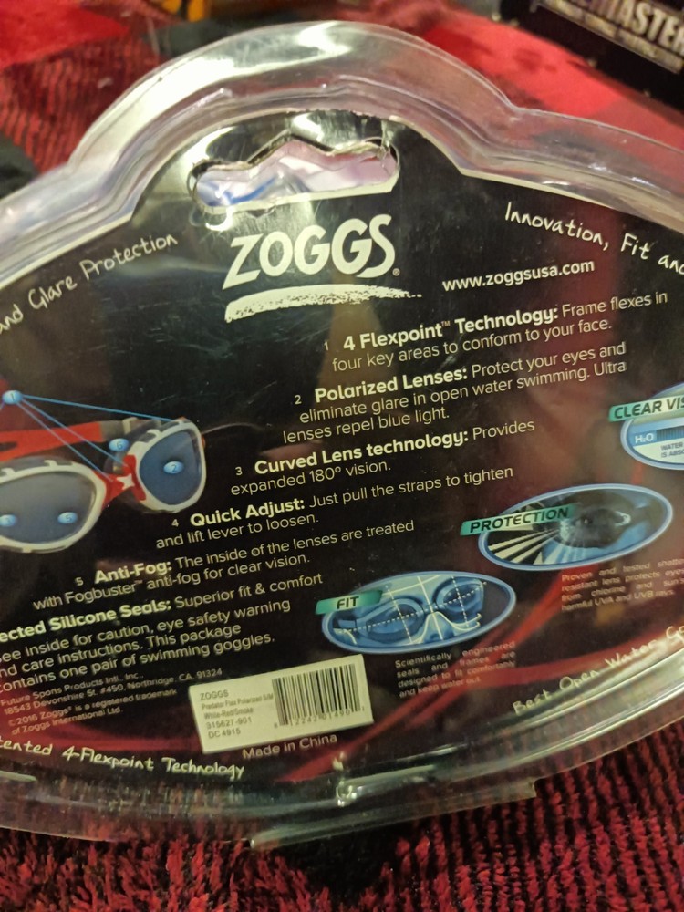 Zoggs Predator Flex Polarized swimming goggles Lot × 2 Medium & Large Bundle