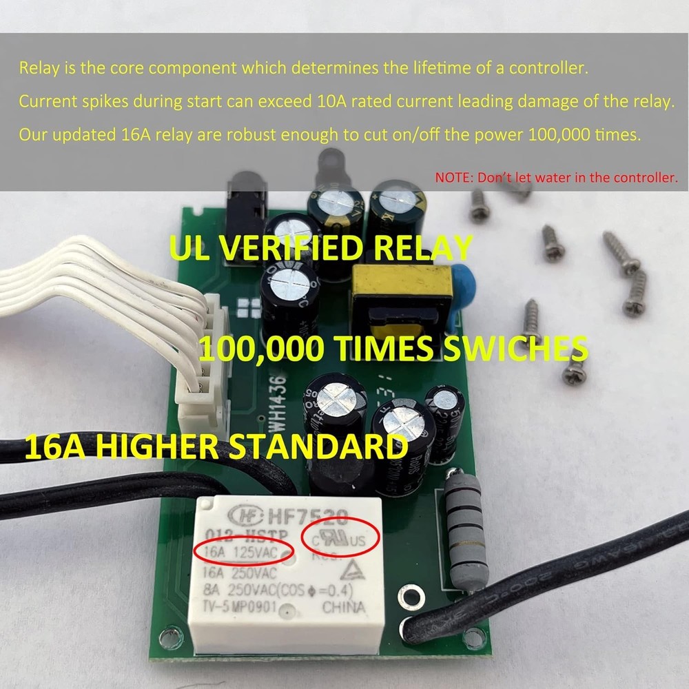 Plug and Play WH1436A Temperature Controller: 10A Efficient Cooking Solution