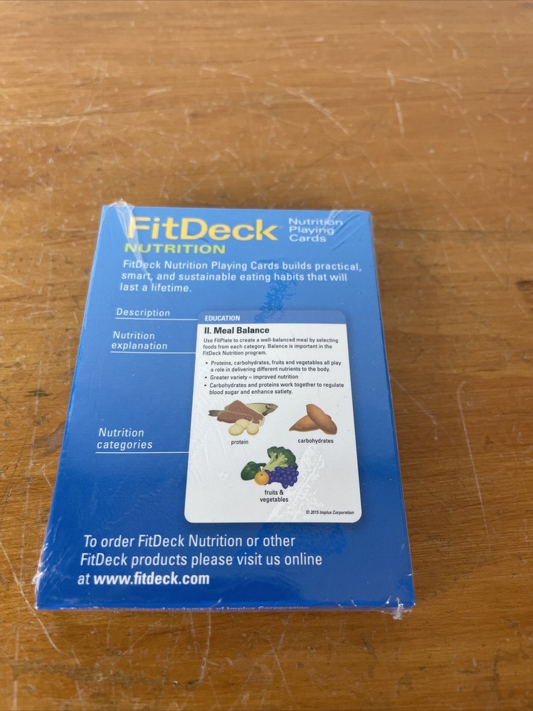 FITDECK Nutrition Meal Planning Playing Cards