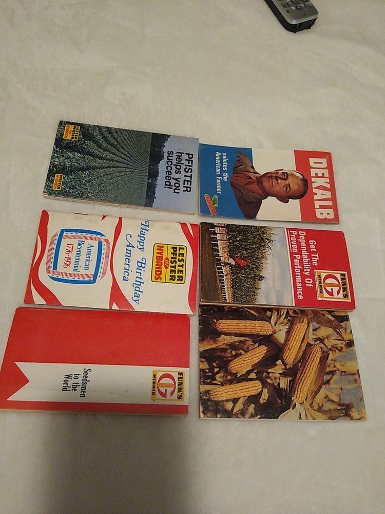7 Vintage  Seed Corn Notebooks. Free Shipping