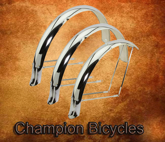 ORIGINAL! 26 FLARED STANDARD CONVERSION KIT FENDER SET CHROME