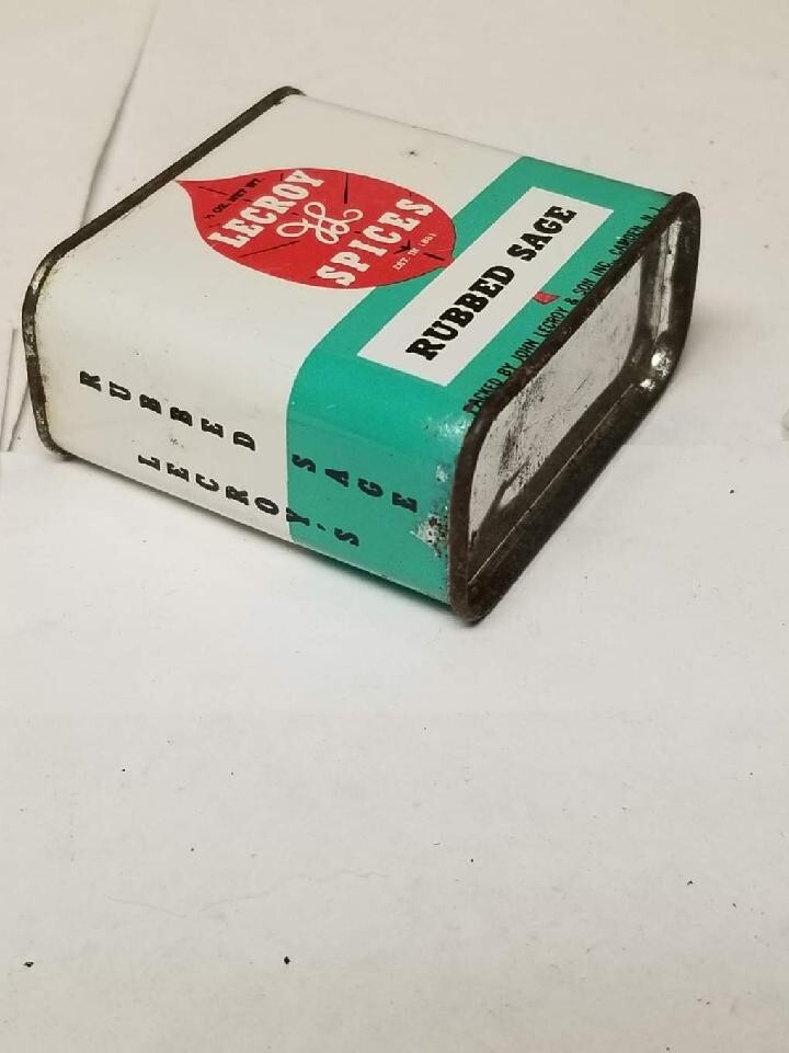 Vintage Lecroy's Spices Rubbed Sage Tin