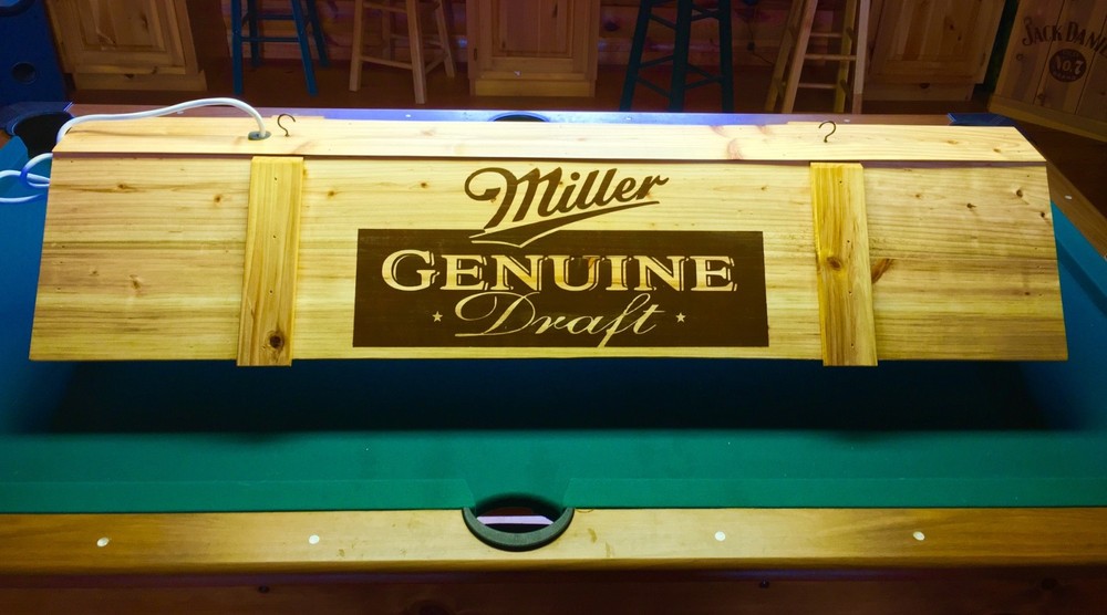 New MGD Miller Genuine Draft Pool Table Light & Cue Rack Combo!