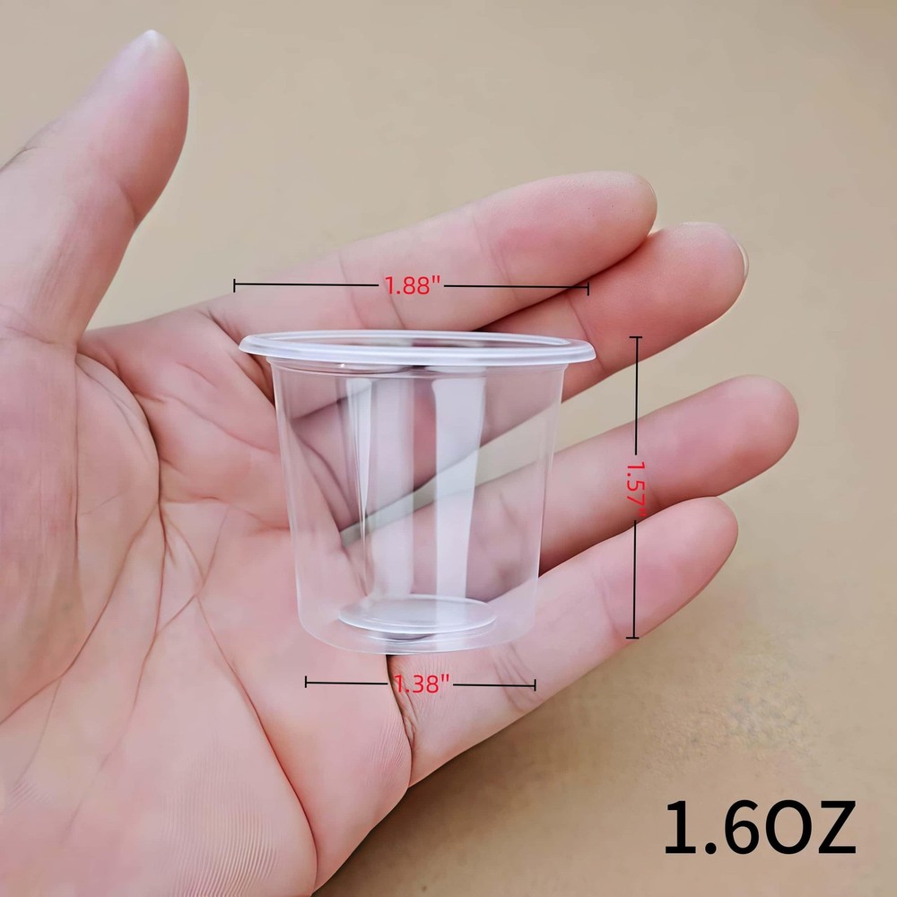 Bulk Mini Plastic Shot Glasses Disposable Small Cups，Clear Communion Cup for ...