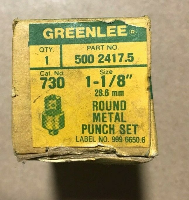 Greenlee 730 Draw Stud Punches Radio Punch Sets - assorted sizes