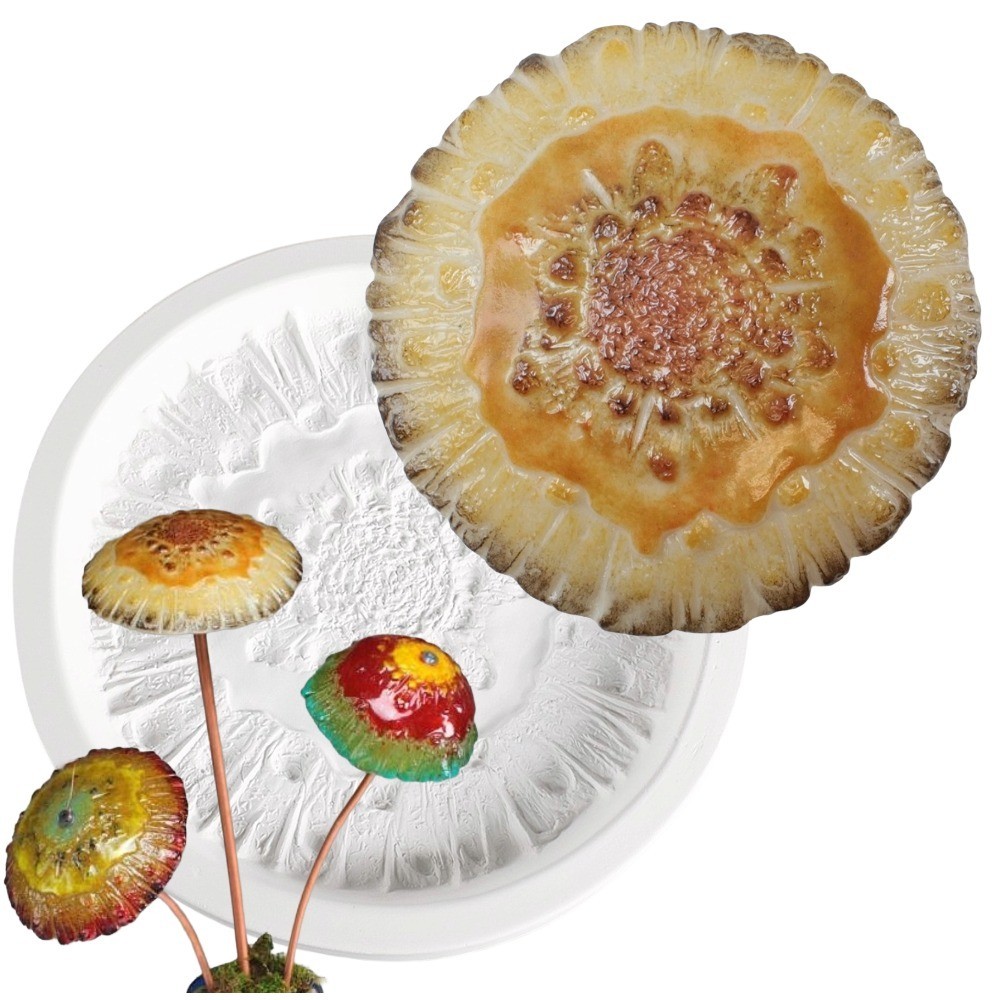 7.5"RD.-Deep 1.5" Mushroom Cap Mold Glass Fusing