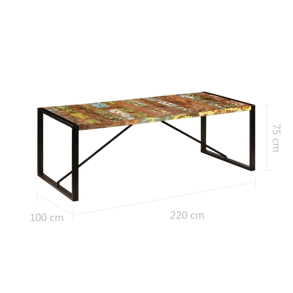Dining Table Kitchen Table Dining Room Dinner Table Solid Reclaimed Wood vidaXL