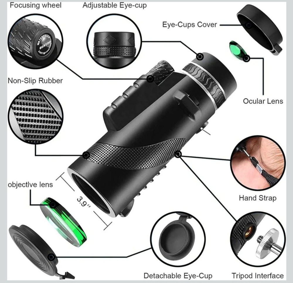 Monocular Telescope 80x100 High Powered