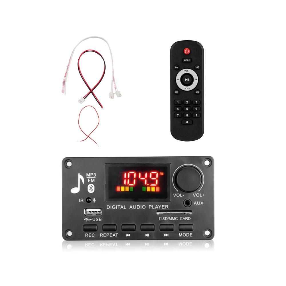 BT 5.0 Audio Amplifier Decoder Board MP3/WMA/WAV/FLAC Convenient Operation