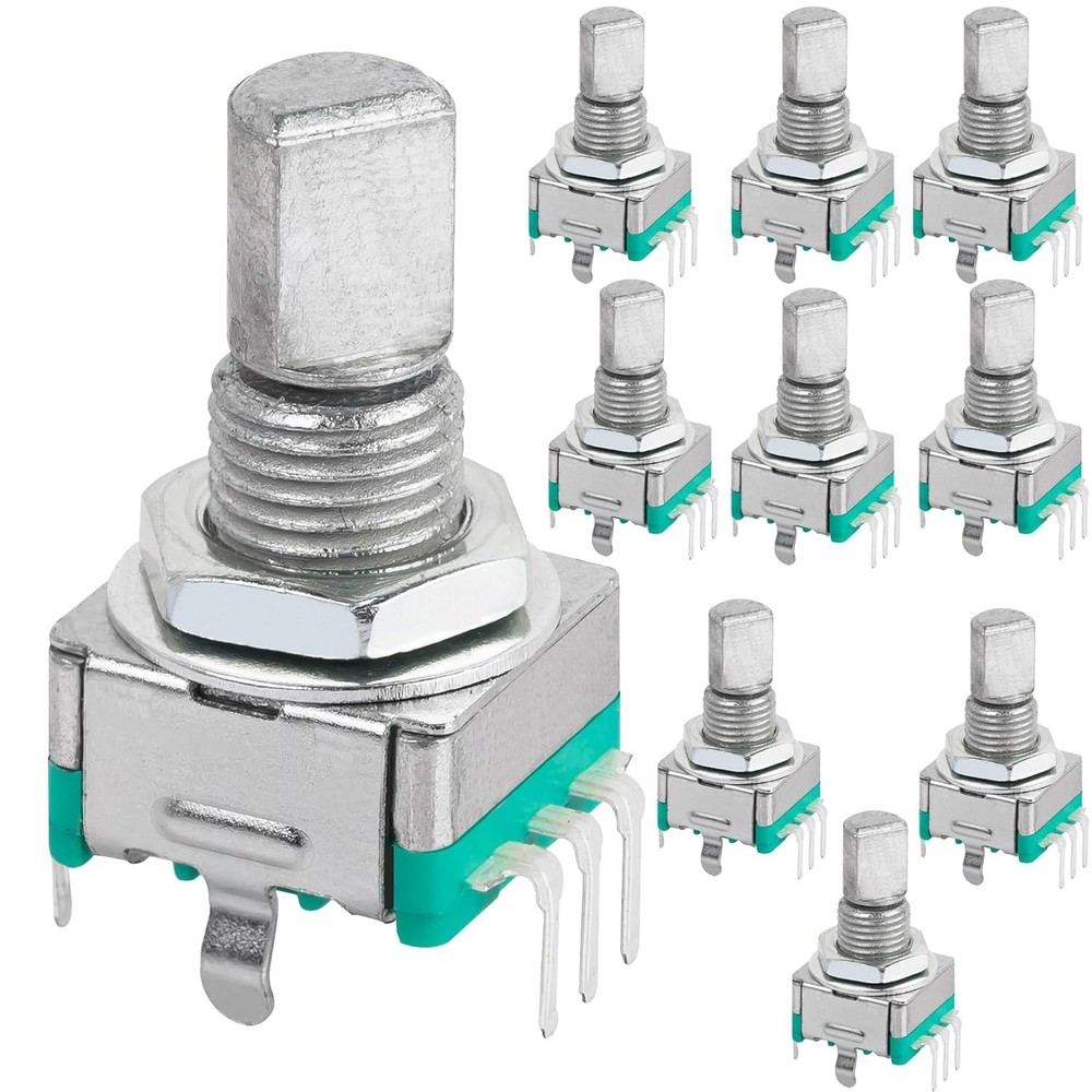 10 Pcs EC11 Rotary Encoder Dode Switch Audio Digital Potentiometer with Switch -