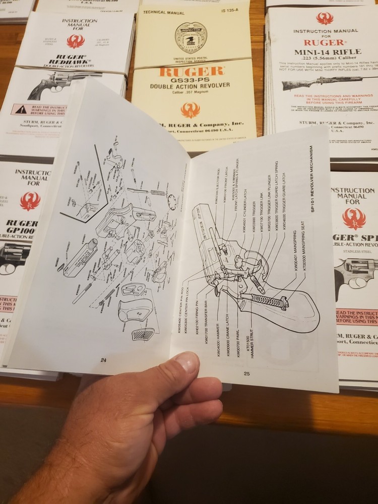 Ruger Factory Original SP101 Manual Excellent Condition!!