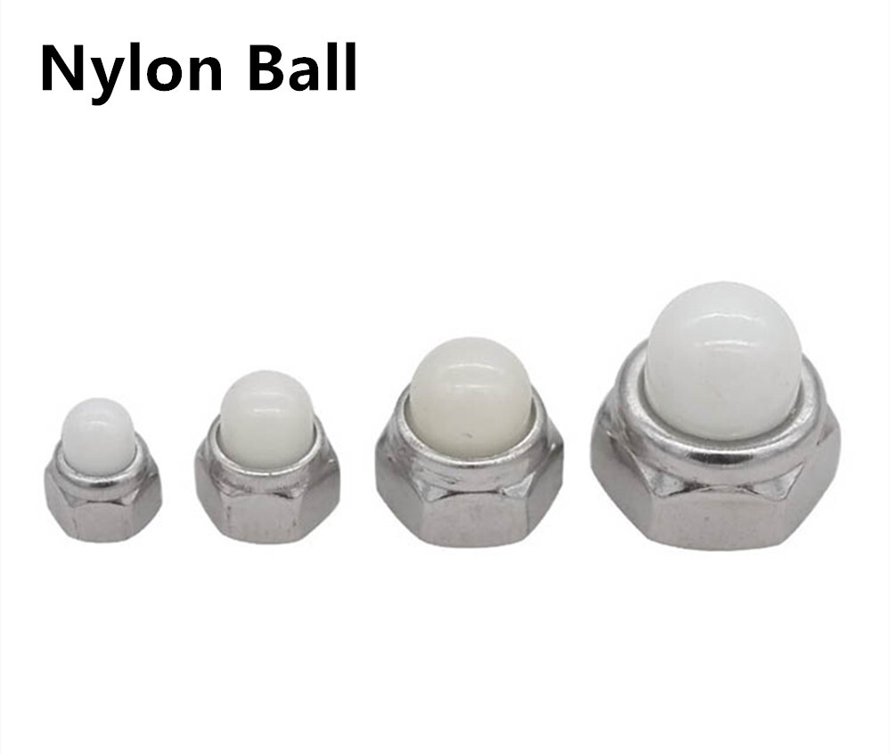 304SS Prevailing Torque Type Hexagon Domed Cap Nuts With Nonmetallic Insert