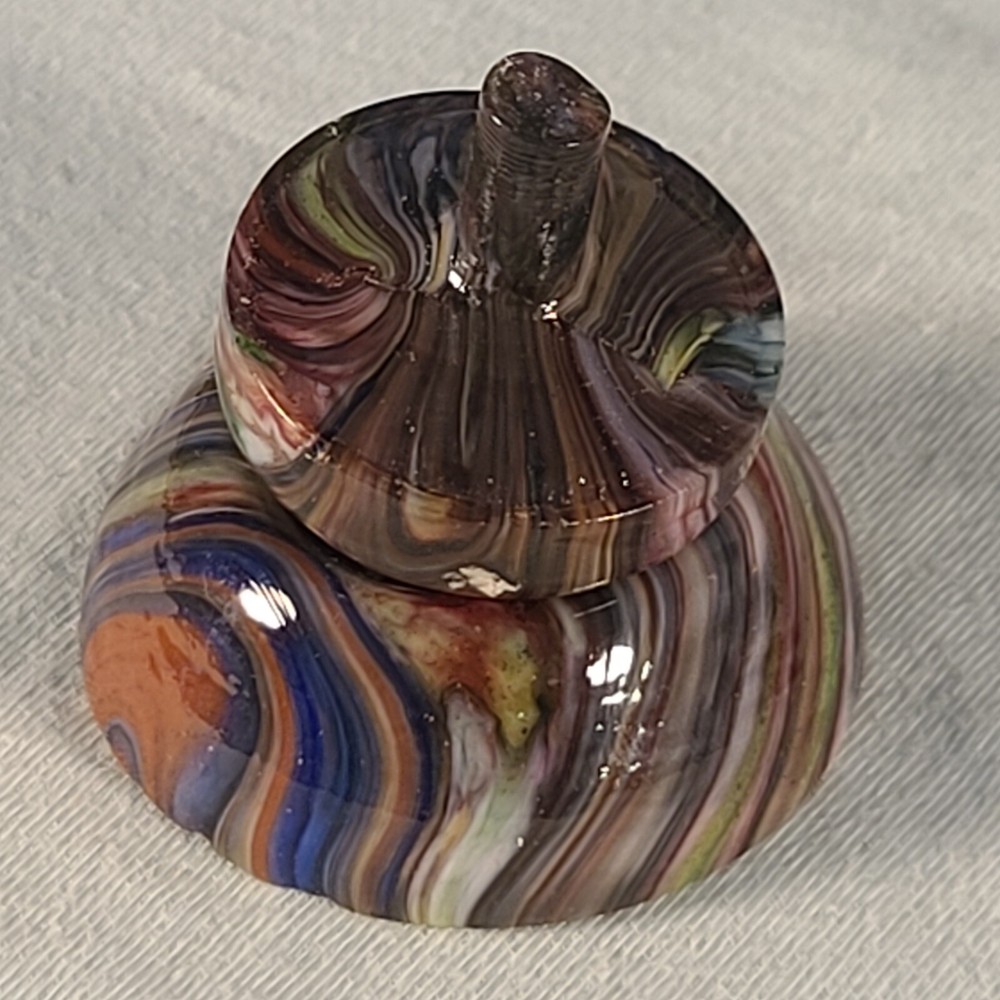 ANDY DAVIS, Glass Art Spinning Top & Base, Encore Run (?), #329H