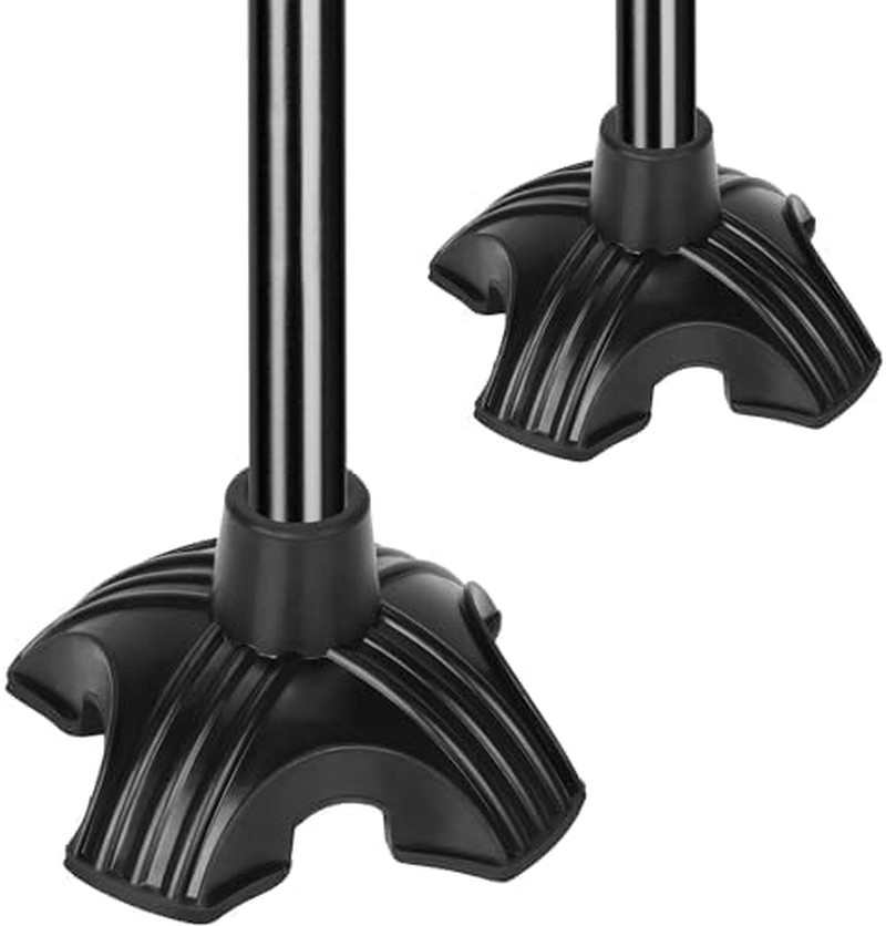 Cane Tips, 2-Pack Self Standing Quad Base Replacement for Most Walking Canes ...