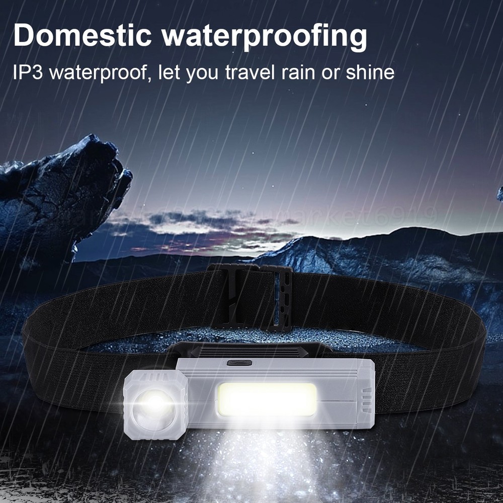 USB Rechargeable Waterproof LED Headlamp Headlight Head Light Flashlight 3 Modes