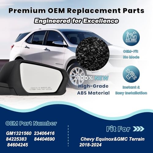 Side mirror assembly replacement, left side mirror assembly replacement, right