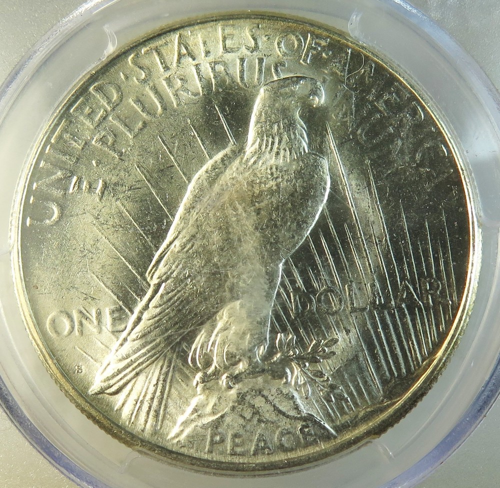 1923 S Peace dollar PCGS MS61 *VAM 1CA missing rays* BR