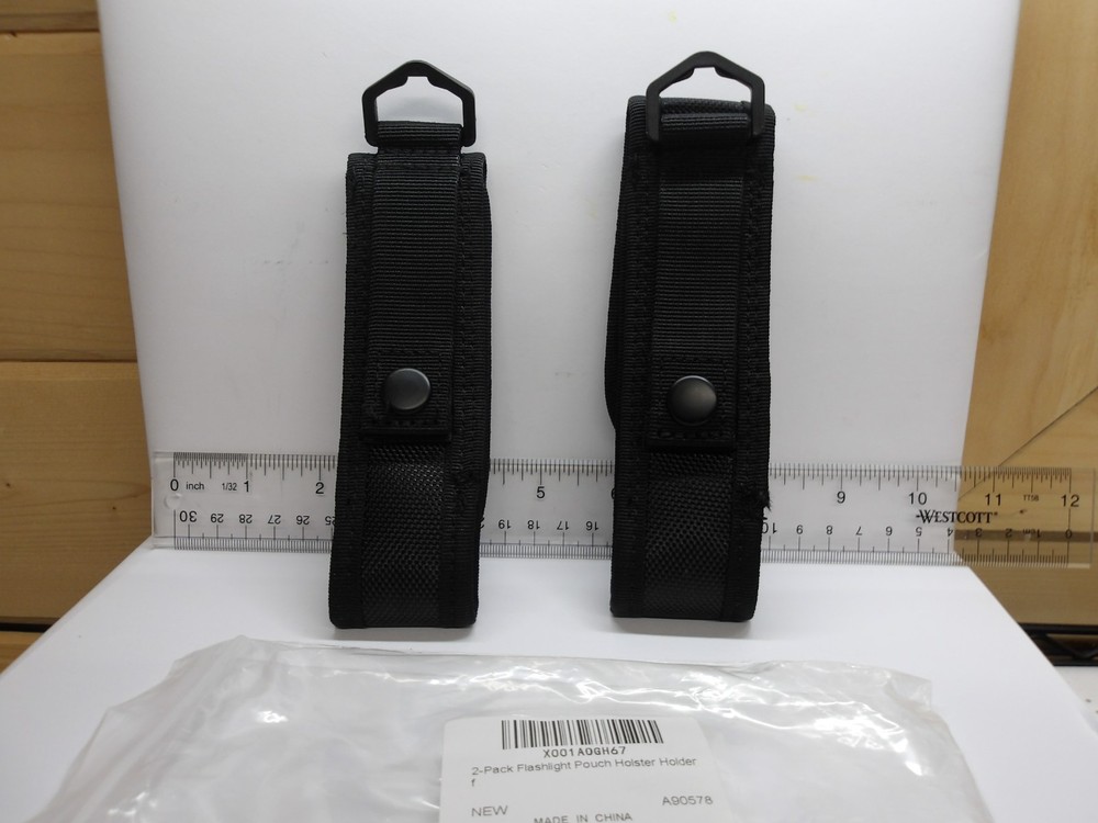 2-PACK FLASHLIGHT POUCH HOLSTER/HOLDER, MOLLE STYLE