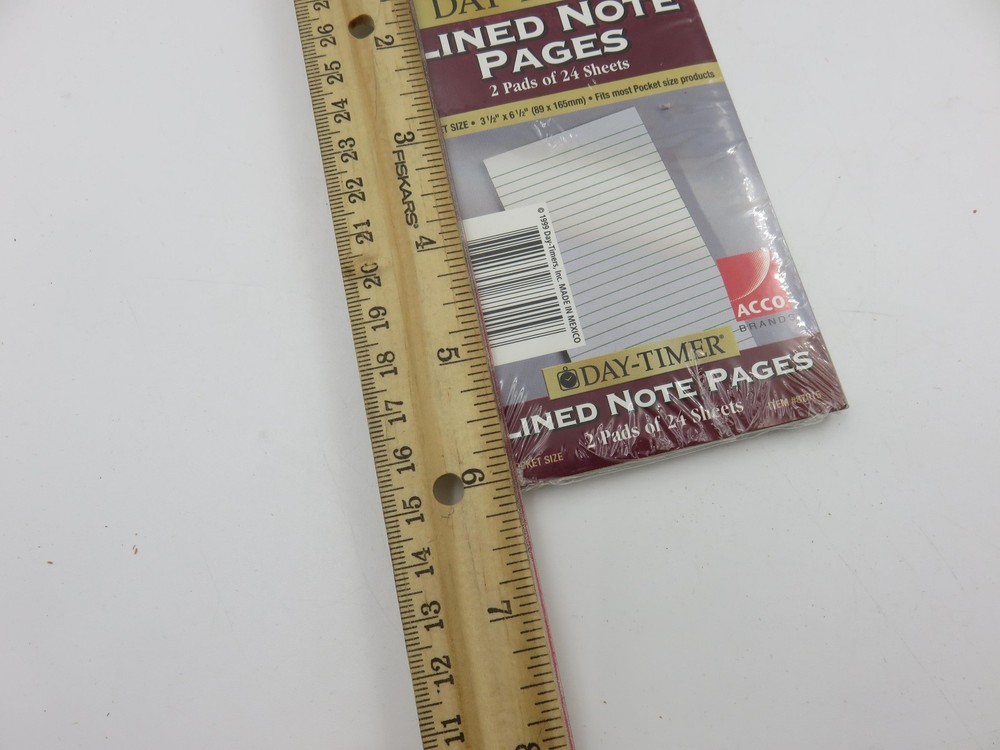 Day-Timer 87015 Lined Note Pages Pocket 2 Pads 24 Sheets Planner Refill