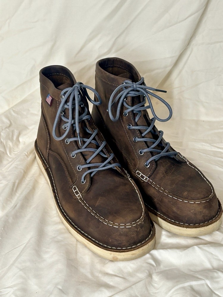 Danner Bull Run Moc 6" Brown Work Boots EE Men's 14