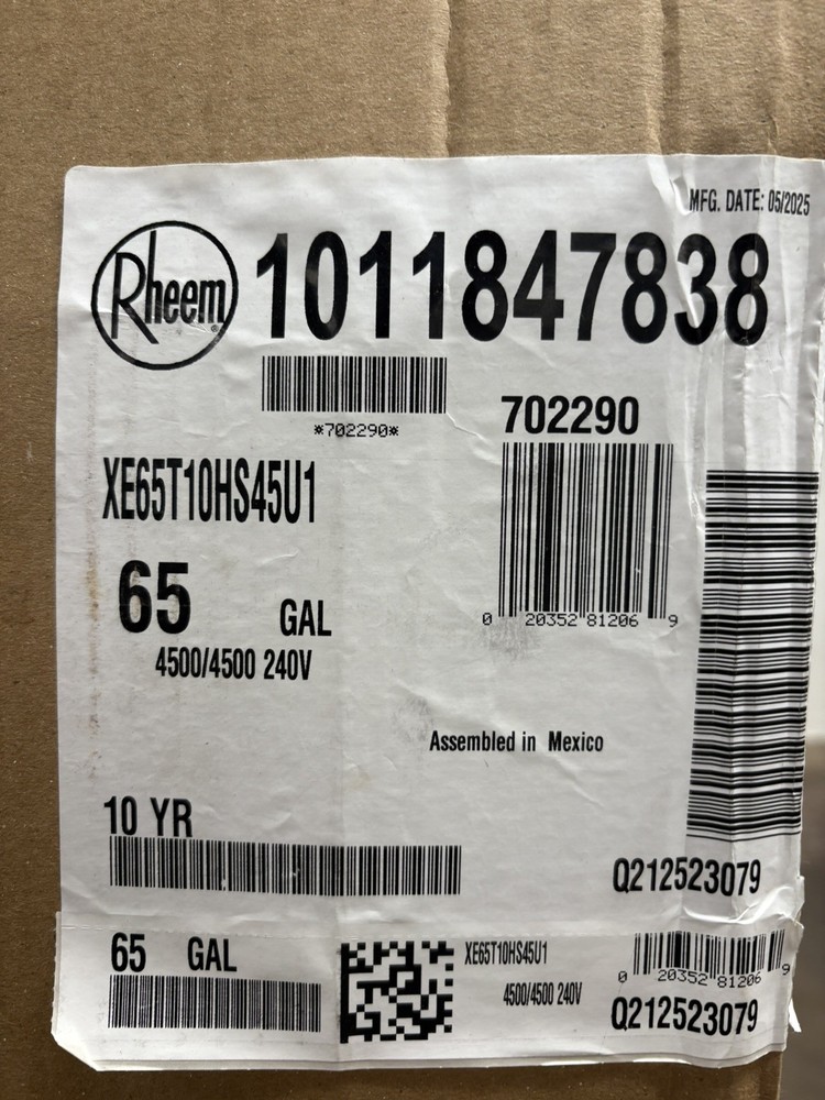 ProTerra 65gal Smart High Efficiency Hybrid Heat Pump Water Heater XE65T10HS45U1