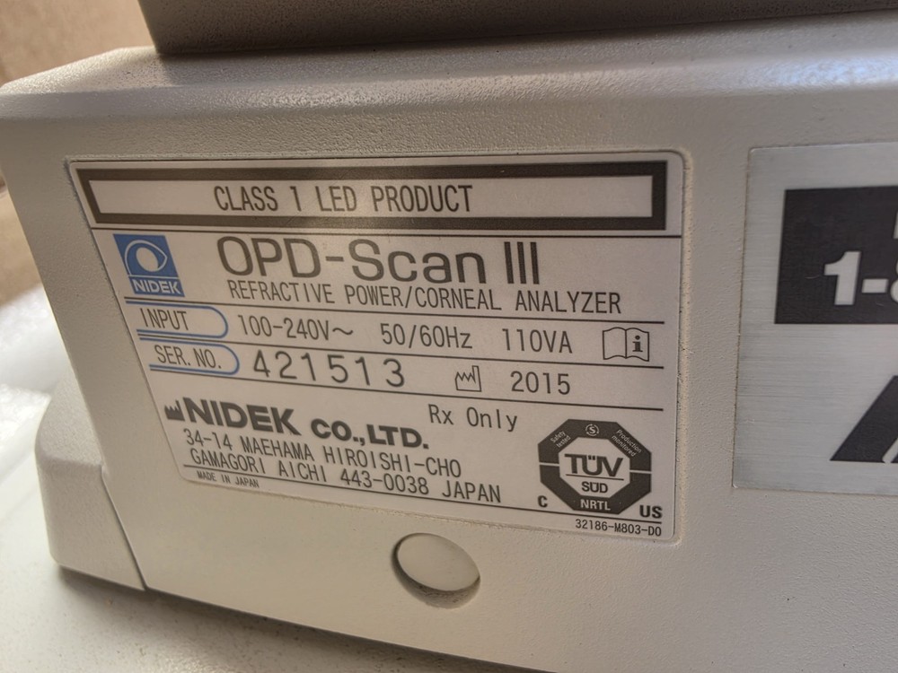 MARCO Nidek OPD-Scan III