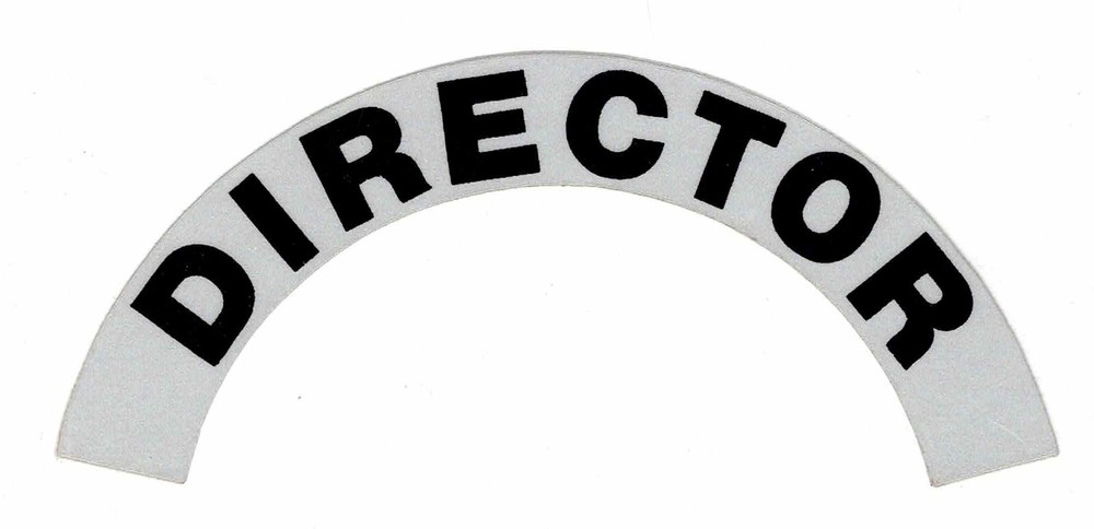 DIRECTOR - Highly Reflective FIRE HELMET CRESCENT  DECALS -  A PAIR