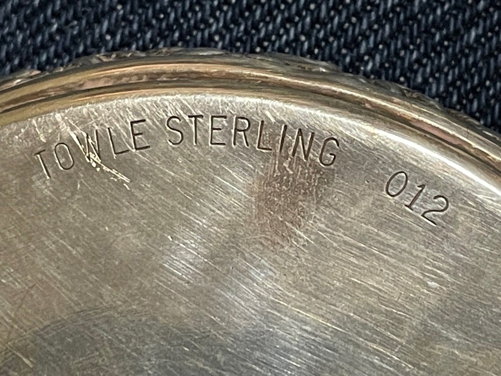 Towle Engraved Coaster No 012 Sterling Silver