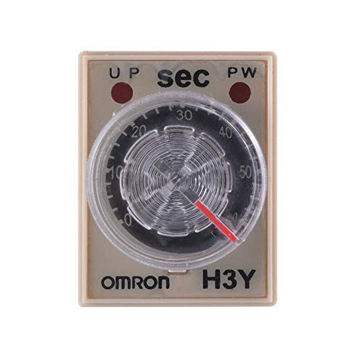 Delay Timer Time Relay DPDT 0-60S Second & Base Socket H3Y-2 () DC 24V