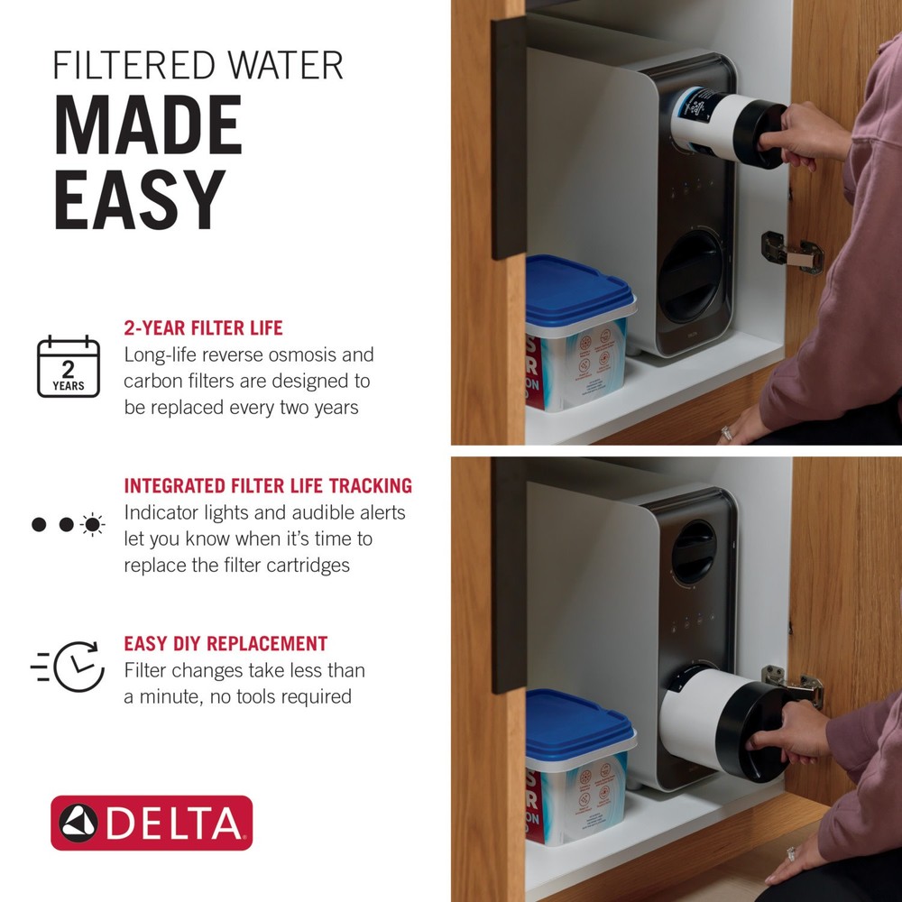 Delta DWQ1001012 Clarifi Tankless Under Sink 6-Stage Reverse