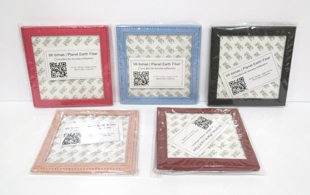 Plant Earth Pre-finished Leather Frame 4x4 Insert Handpainted Needlepoint Canvas