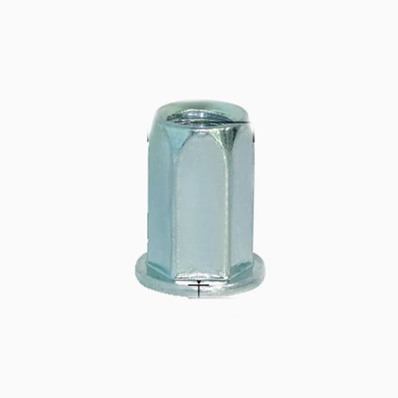 M4-M12 Blue and white zinc Pull Rivet Nuts Flat Head All Hex vertical stripe