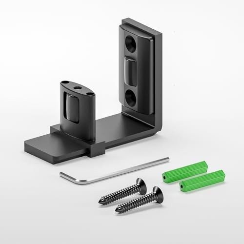 Upgraded Sliding Barn Door Bottom Floor Guide with Adjustable Roller, Wall