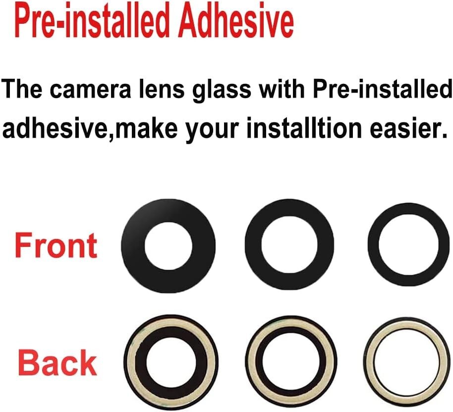 2 Pack for iPhone 12 Pro Max Camera Lens Replacement OEM Original Rear Camera