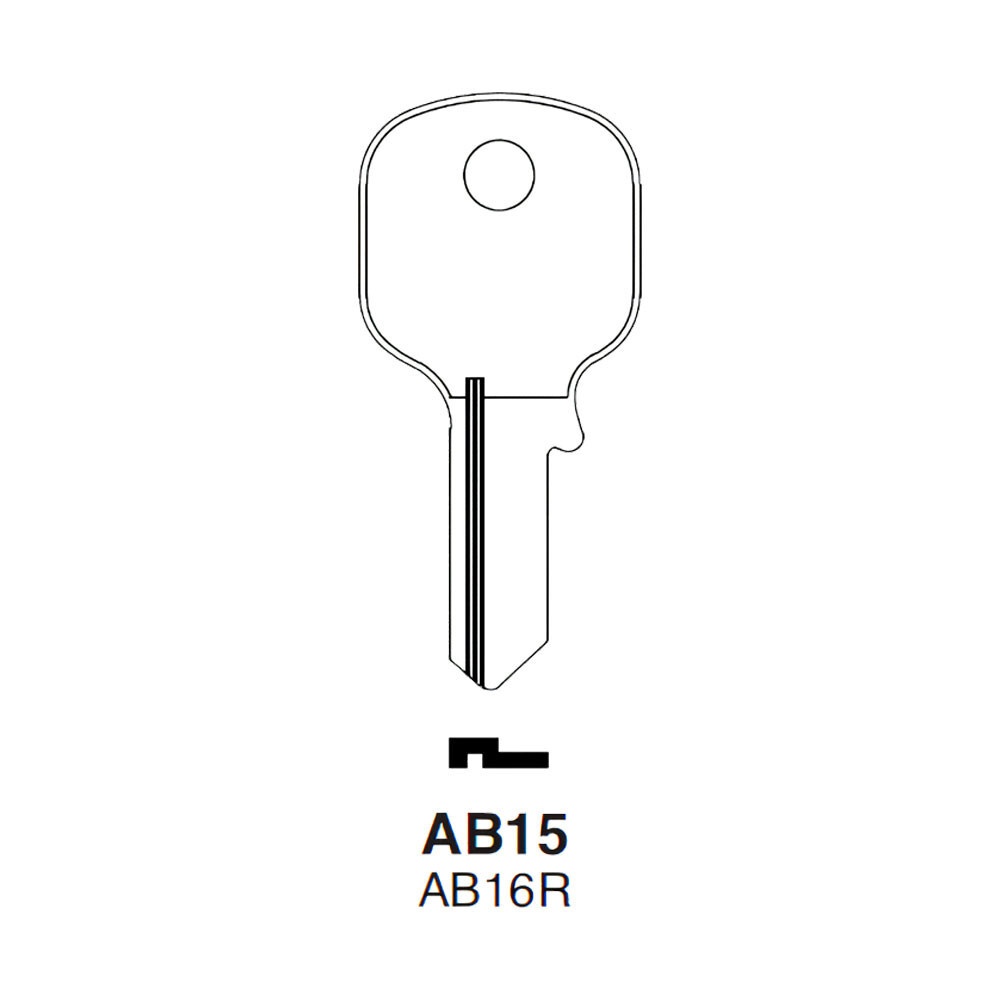 AB15 Key Blank Nickel