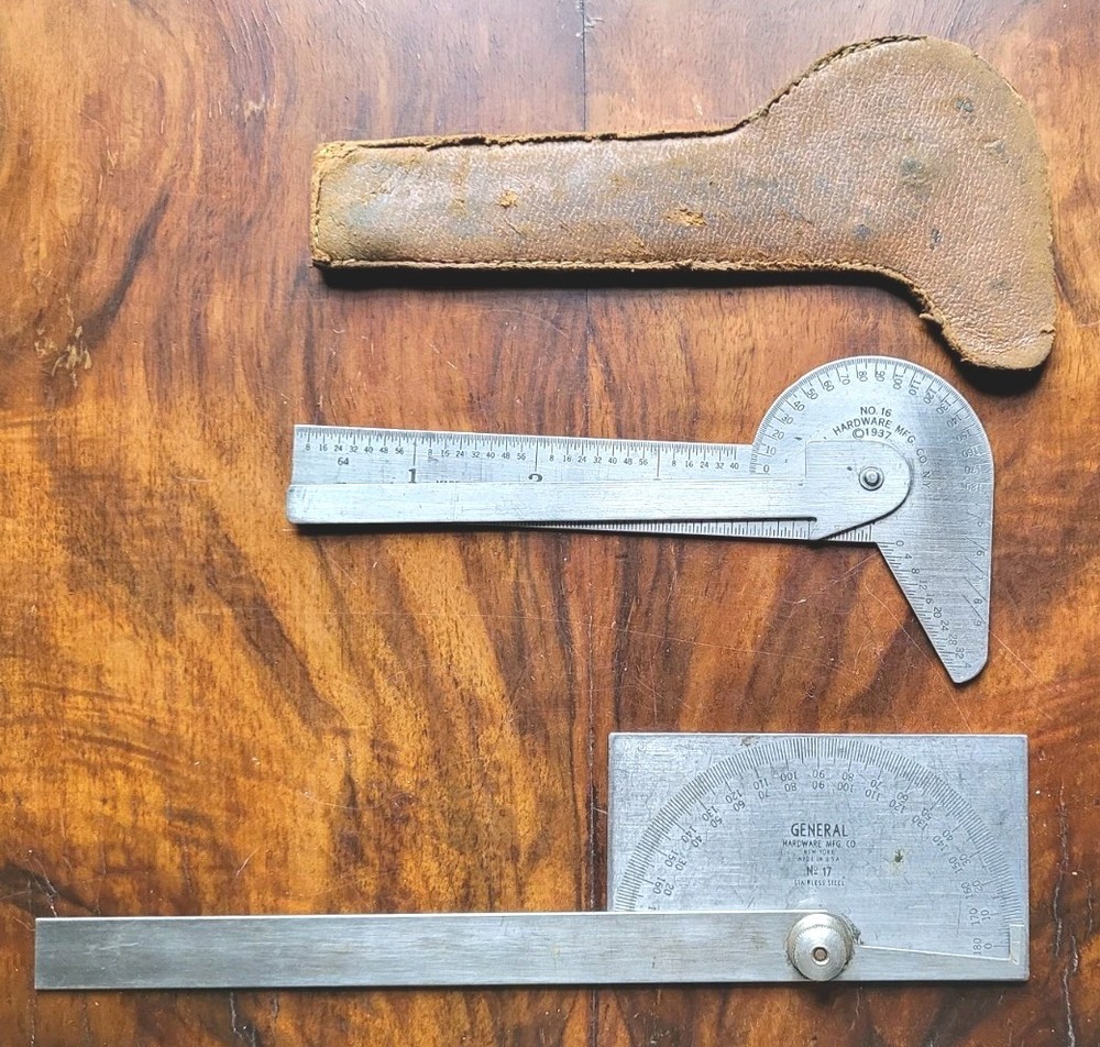 General Tools - No. 16 Multi-use Tool & No. 17 Steel Protractor Machinist Tools