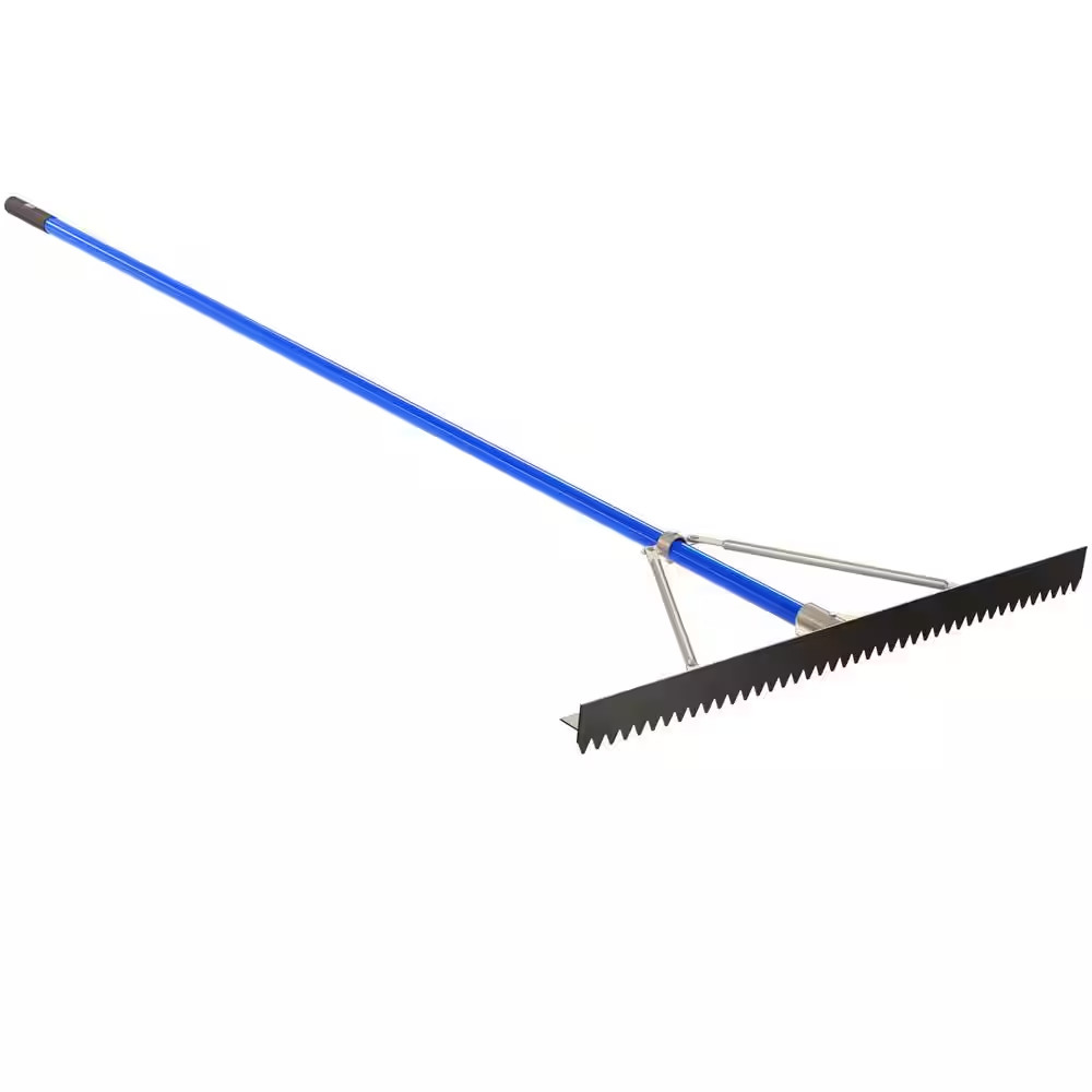 36 In. Base/Lute Rake with 8 Ft. Aluminum Handle