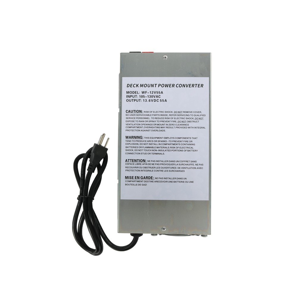 Converter 55 Amp Deck Power Converter Charger For RV Trailer Camper 12V WF-9855