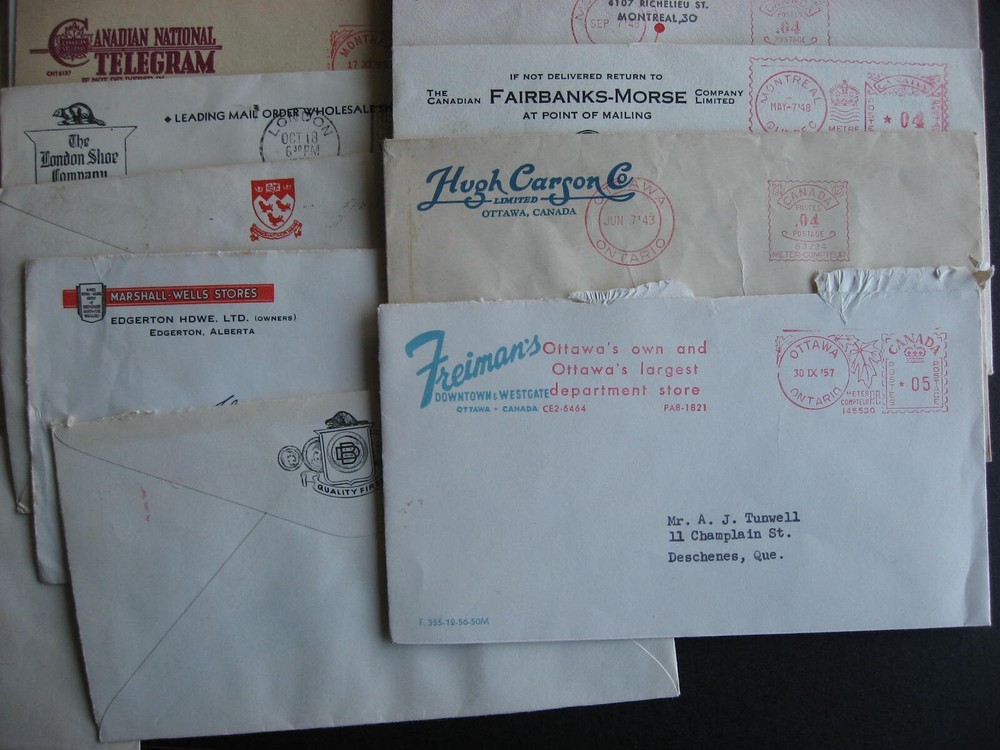 Canada 70 advertising covers, duplicates, mixed condition, what lurks?