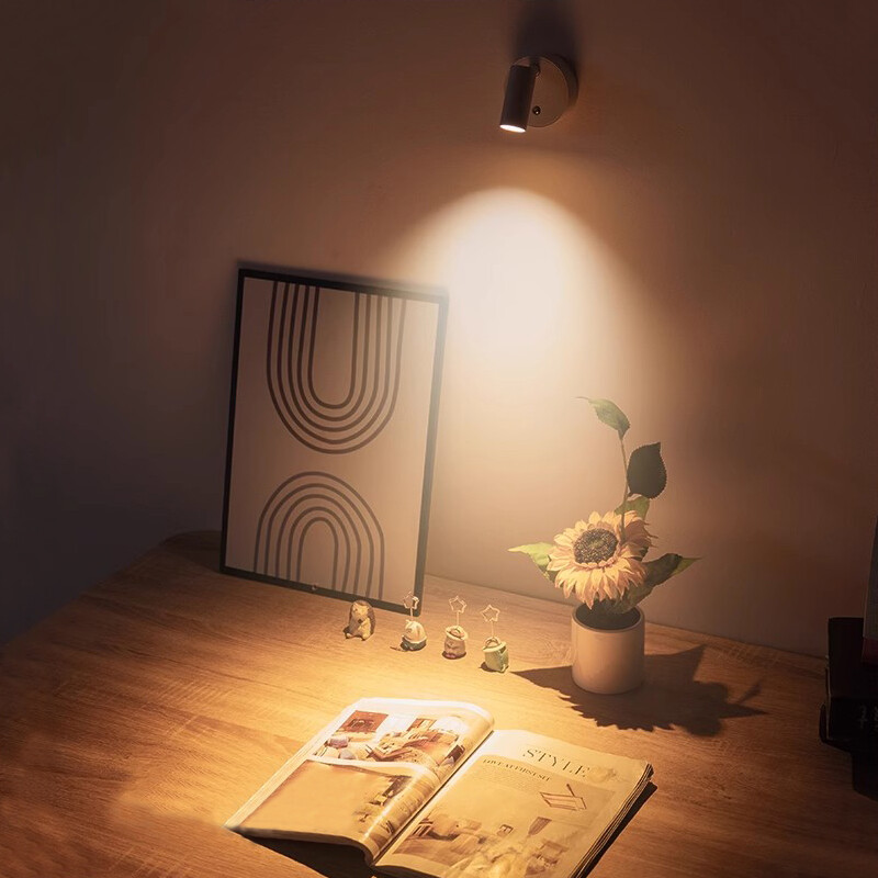 Dimmable LED USB Rechargeable Wall Light Cordless Bedside Lamp Picture Spotlight