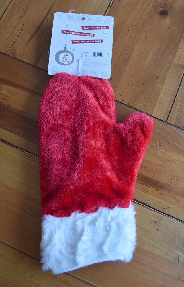 NWT - Wembley Plush Lined Ice Scraper Glove Red Christmas (MSRP $24)