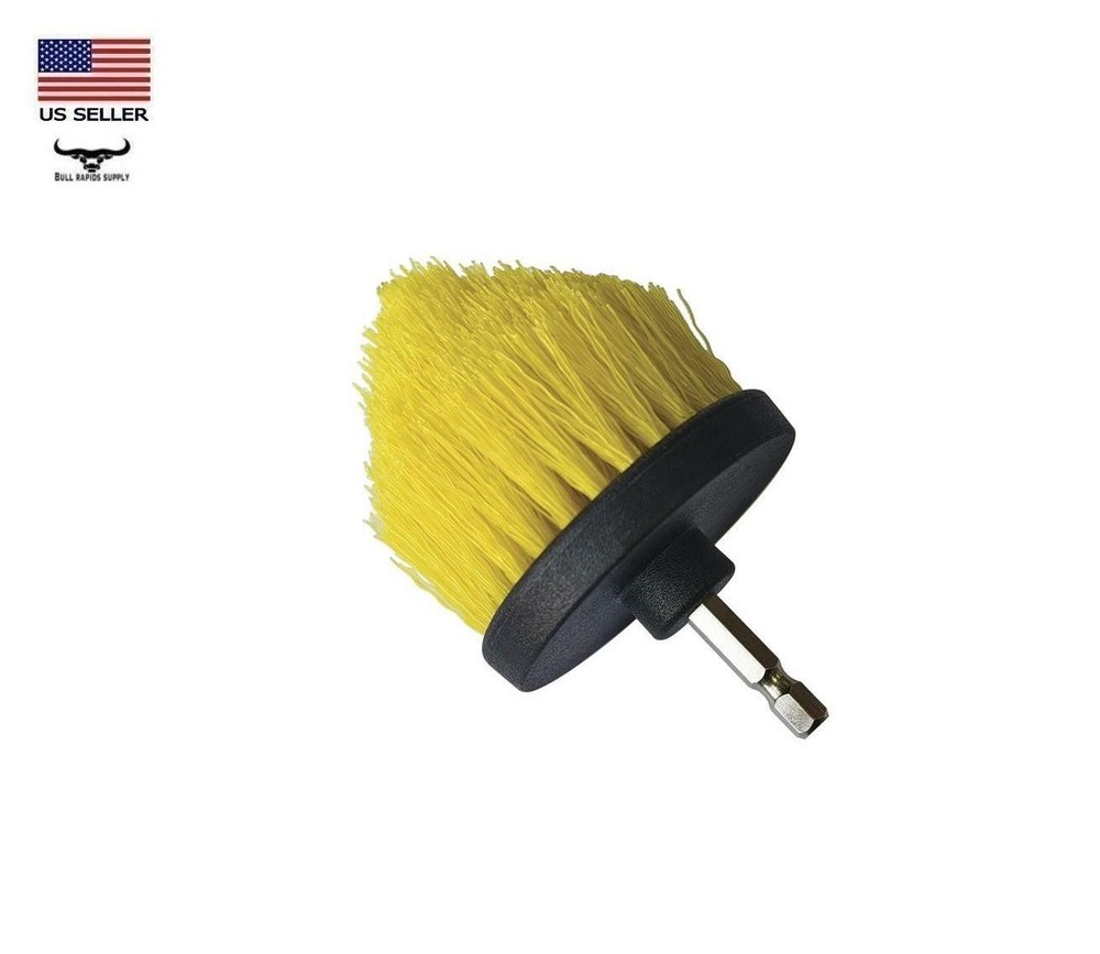 5 Piece Multi Head Drill Brush Cleaning Tool Kit 1/4" Hex Shank Medium Bristle