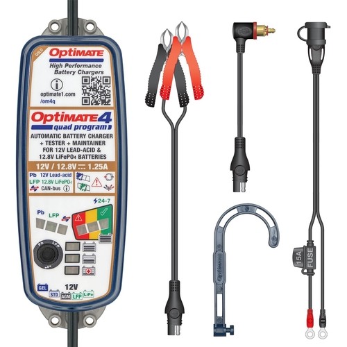TecMate TM631 OptiMate 4 Quad Program PREMIUM Battery Charger Maintainer