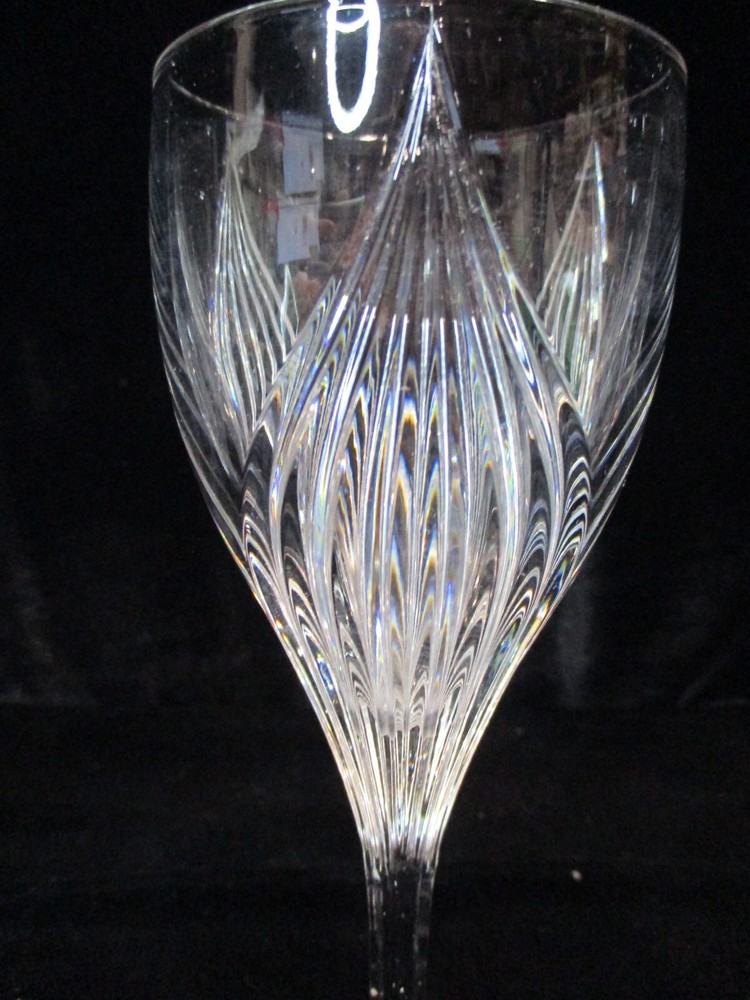 GORHAM PRIMROSE 4 WINE GOBLETS MULTISIDED STEM 8" TALL 2 7/8" WIDE