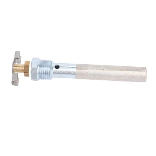 RV Water Heater Anode Rod with Drain Valve 4.5 X 1/2in NPT Quick Drain Design