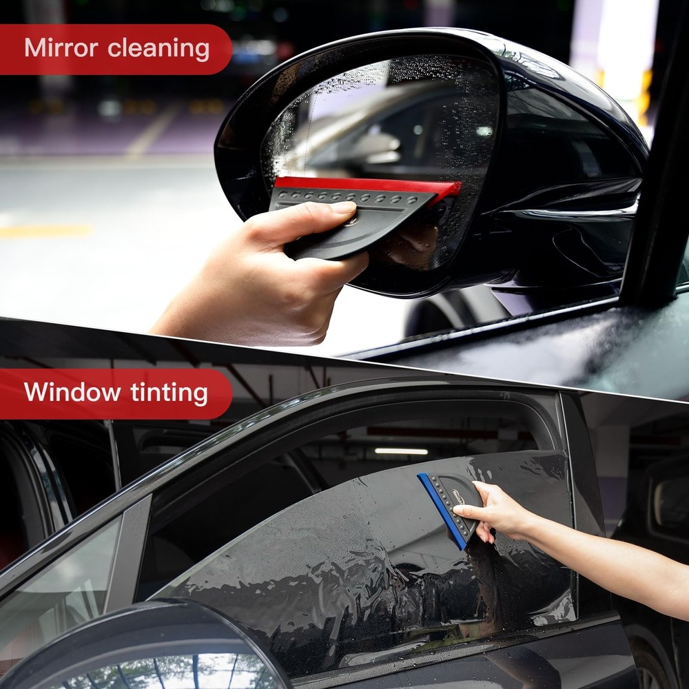 NEWISHTOOL Window Tint Squeegee Black Small Scraper for Red, Blue,